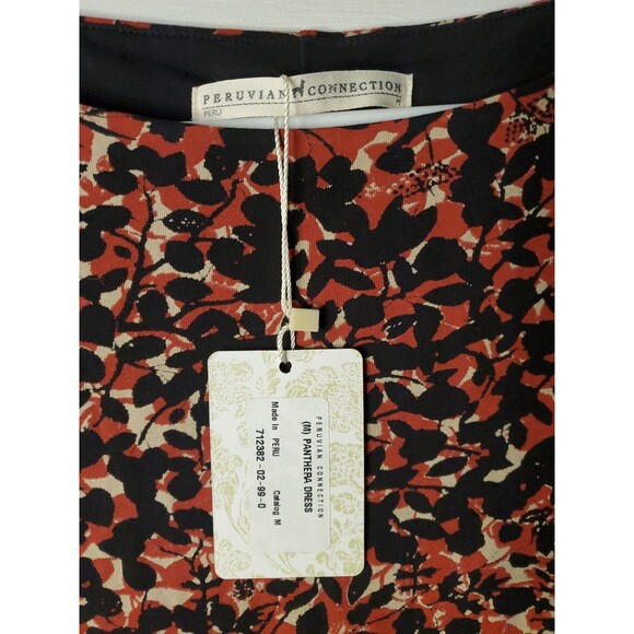 Muted Neutrals Cotton Midi Bodycon Pencil Dress NWT | Peruvian Connection M - Picture 9 of 10